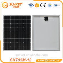 Impermeable IP67 Fabricante China 12V 95W MONO Panel Solar Precio Uganda